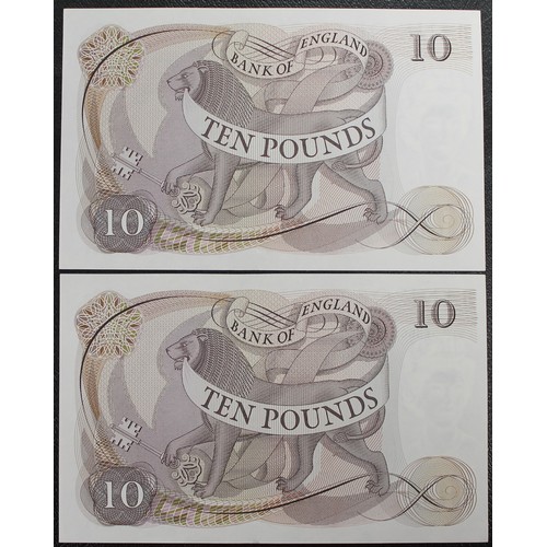 30 - Bank of England £10 notes (2, serial number pair), J.B. Page, B330. S/N C31 955563 & C31 955564.... 