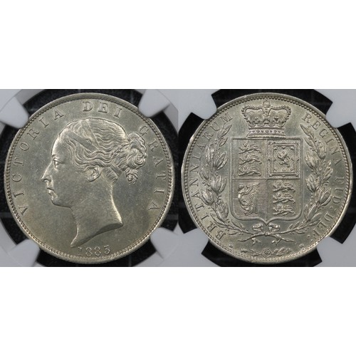 103 - 1885 Halfcrown, Victoria. Obv. young head with plain fillets, Rev. crowned square topped shield. Pre... 