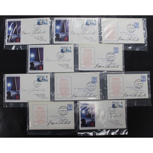 336 - A hoard of signed Sir Francis Chichester 1967 First Day Covers. Srr Francis Chichester was the first... 