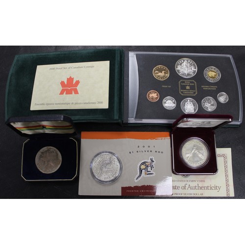 317 - World silver & silver proof coin assortment (4) comprising Ghana 1958 10 Shillings, Australia 20... 