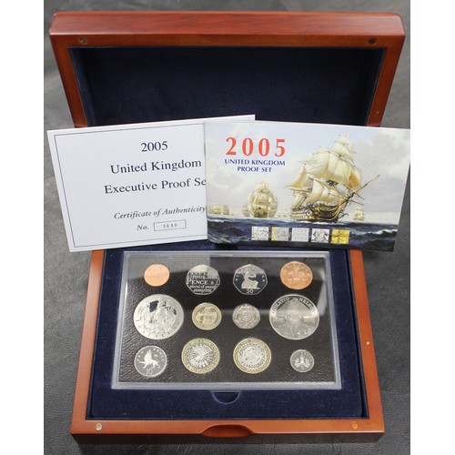 261 - 2005 Royal Mint Executive 12-coin proof set including the Battle of Trafalgar & Horatio Nelson £... 