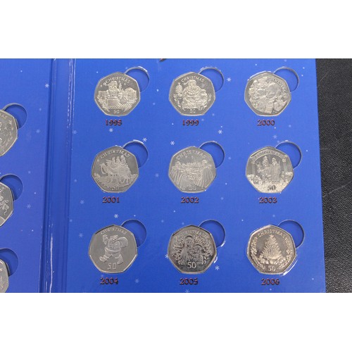 239 - The Gibraltar Christmas 50p collection 1988-2012 comprising a full date run of issues likely removed... 