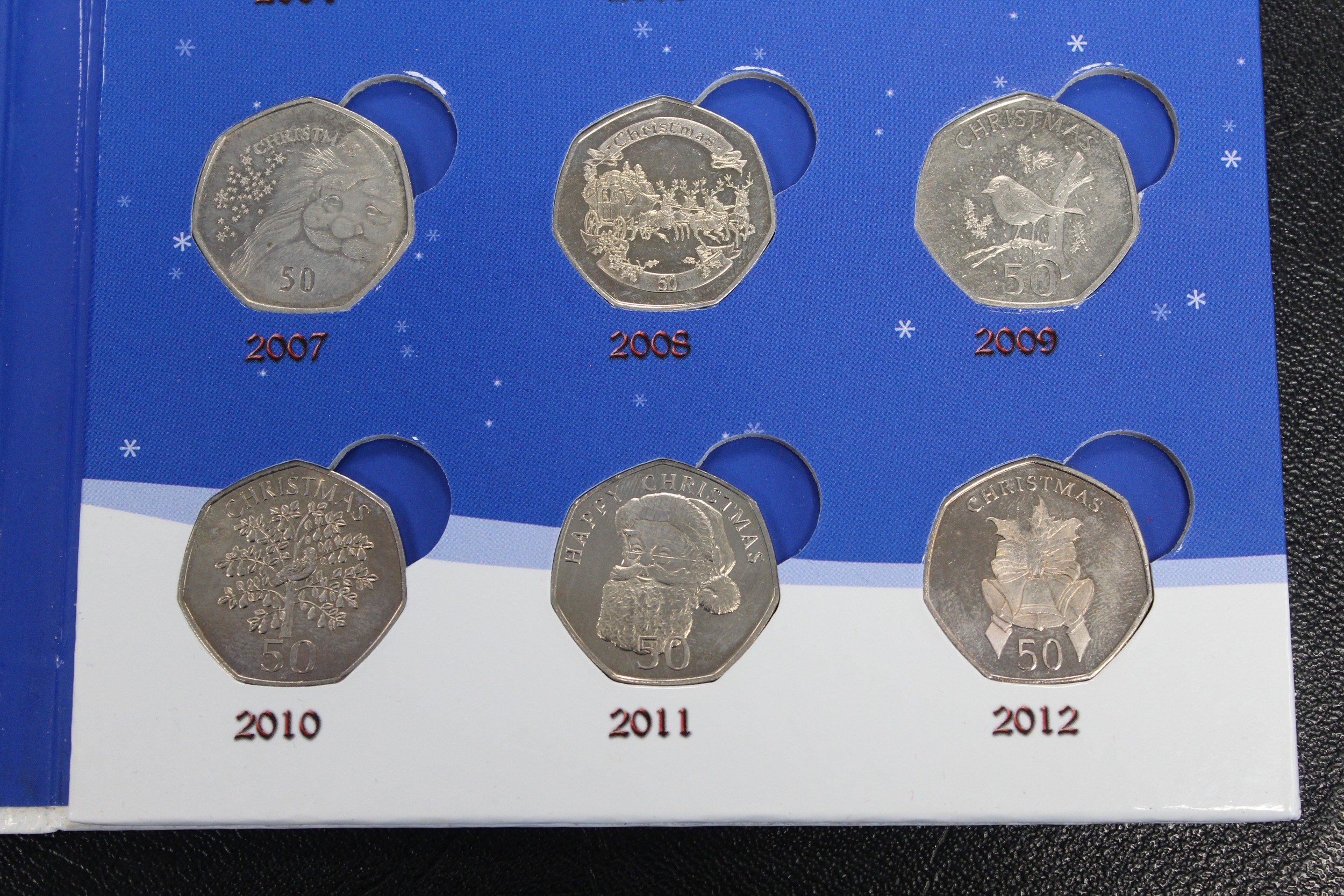 The Gibraltar Christmas 50p collection 19882012 comprising a full date