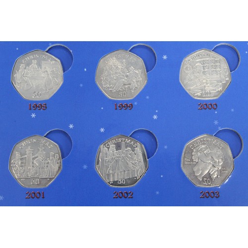 240 - The Isle of Man Christmas 50p collection 1980-2012 comprising a full date run of issues likely remov... 