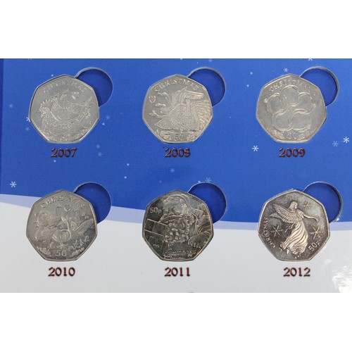 240 - The Isle of Man Christmas 50p collection 1980-2012 comprising a full date run of issues likely remov... 