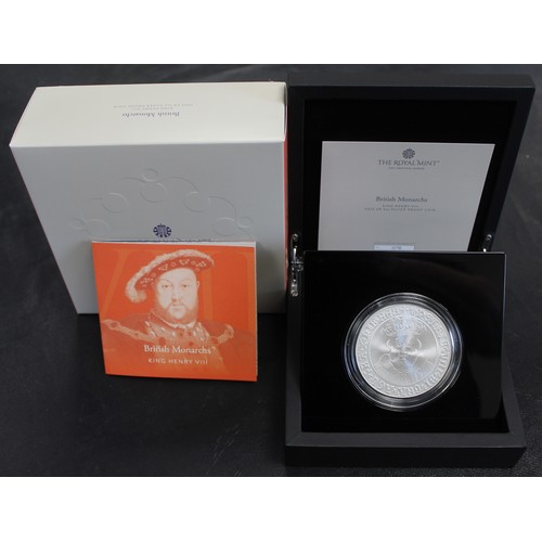 297 - 2023 Henry VIII 5oz silver proof £10, Charles III. Part of the British Monarchs series with stylised... 