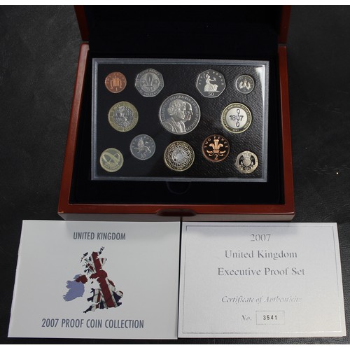 262 - 2007 Royal Mint Executive 12-coin proof set including the Act of Union £2 coin & Abolition of th... 