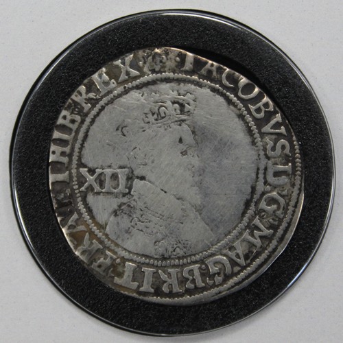 27 - James I (1603-1625) shilling, mm. lis, c.1604-1605. Second coinage, third bust with beard square cut... 