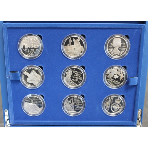 259 - 2012 Diamond Jubilee 18-coin proof set comprising issues from the UK and the Commonwealth depicting ... 