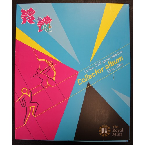 234 - BUNC London 2012 Olympics 50p collection. All 29 issues in Royal Mint cards and in official Royal Mi... 