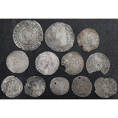 34 - Assorted hammered coins (12) to include Elizabeth I sixpence (2) and Scotland William I penny. Mixed... 