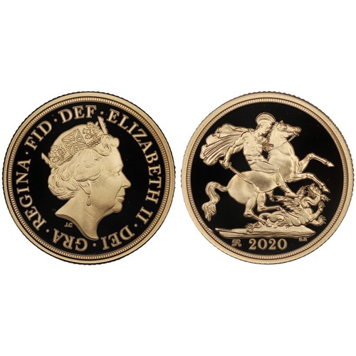 204 - 2020 Proof gold sovereign, Elizabeth II. GR privy in exergue commemorating the 200th anniversary of ... 