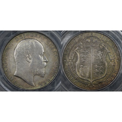 168 - 1902 Halfcrown, CGS82, Edward VII. Attractive reverse toning with much eye appeal. Obverse bright wi... 