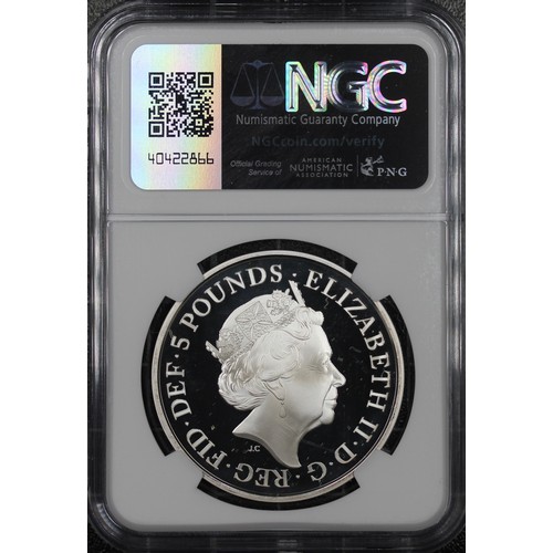 249 - NGC PF69 Ultra Cameo 2017 Silver proof £5, Elizabeth II. Struck to commemorate the 1000th Anniversar... 