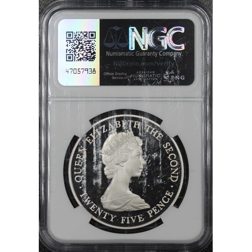 307 - Guernsey, Joint Finest NGC PF69 Ultra Cameo 1978 Silver proof crown, Elizabeth II. Struck to commemo... 