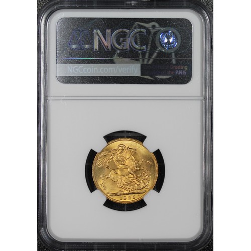 104 - 1925 Sovereign, NGC MS66, George V. A sublime example with bright lustre and lovely eye appeal. All ... 