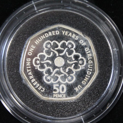 253 - 2019 Silver proof 50 Years of the 50p Culture Set, Elizabeth II. Includes the 2019 Kew Gardens as we... 