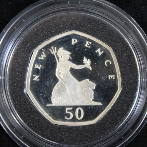 253 - 2019 Silver proof 50 Years of the 50p Culture Set, Elizabeth II. Includes the 2019 Kew Gardens as we... 