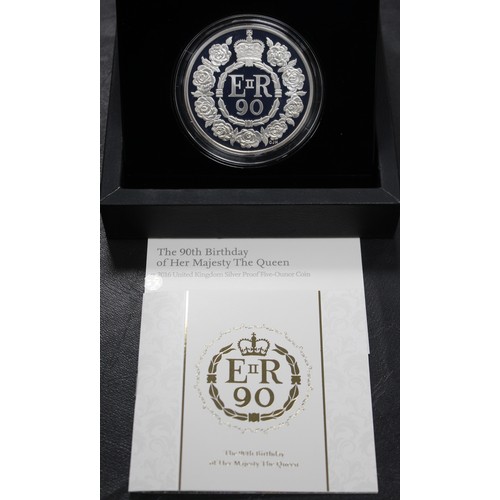 226 - 2016 5oz silver proof £10 celebrating the 90th Birthday of the late Queen Elizabeth II and featuring... 