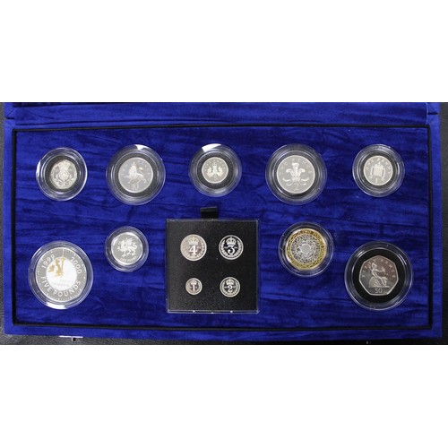 284 - 2000 Millennium silver proof 13-coin collection including Maundy set. A beautiful collection, some o... 