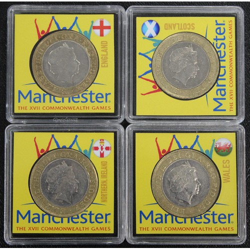 271 - 2002 Commonwealth Games £2 coin set in bespoke Quadrum capsules. All from circulation.