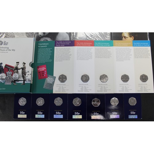 304 - An assortment of BUNC coins & sets (17) comprising 1994 year sets (2), 2021 The Who £5, 2021 Roy... 