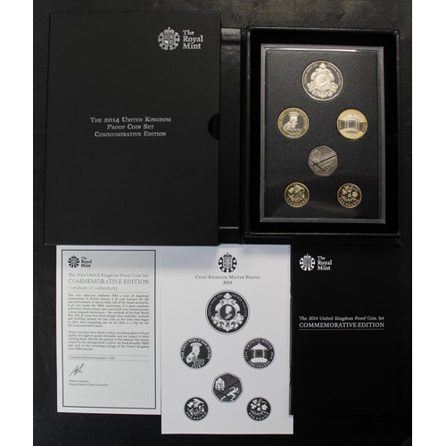 291 - 2014 Royal Mint 6-coin Commemorative Edition proof set including Trinity House £2 & Queen Anne £... 