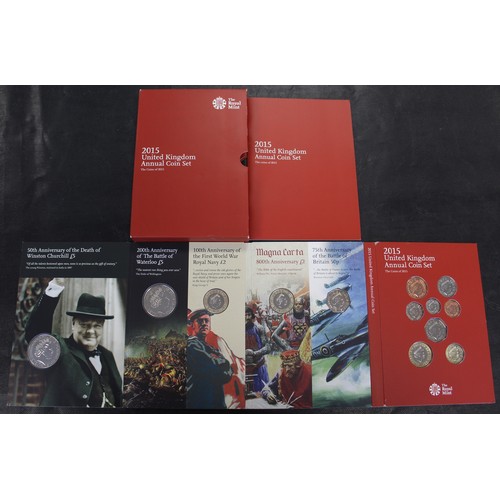 295 - 2015 13-coin brilliant uncirculated annual set featuring both definitive and commemorative issues in... 