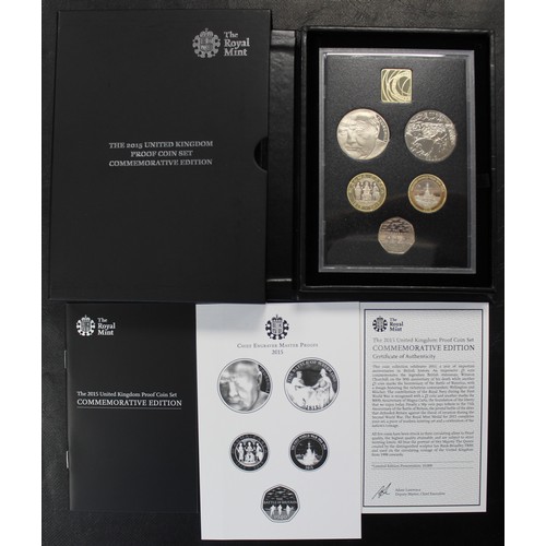 293 - 2015 Royal Mint 6-coin Commemorative Edition proof set including Trinity House £2 & Queen Anne £... 