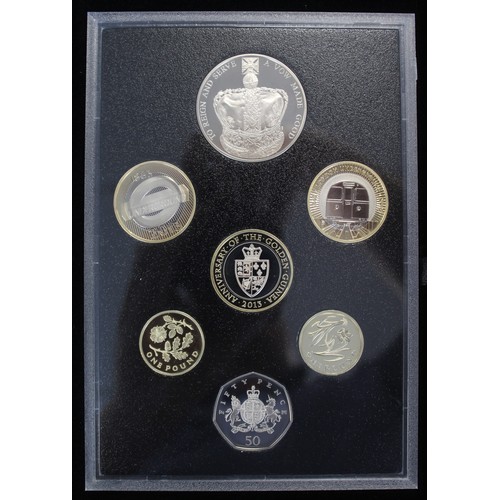 290 - 2013 Royal Mint 7-coin Commemorative Edition proof set including Underground Roundel & Train £2 ... 