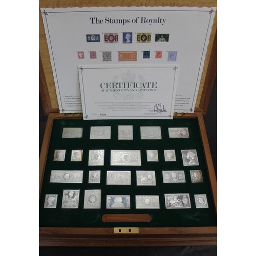 319 - The Stamps of Royalty silver collection by Hallmark Replicas comprising 25 stamps from 1854 to 1977.... 