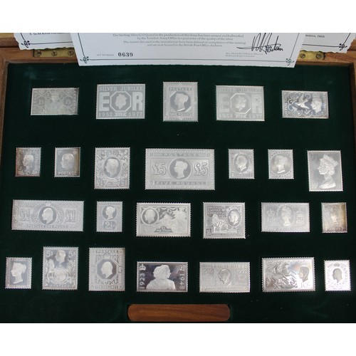 319 - The Stamps of Royalty silver collection by Hallmark Replicas comprising 25 stamps from 1854 to 1977.... 