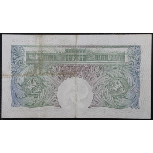 3 - Bank of England green £1 note, B.G. Catterns, B225. First series S/N H94 860943. Fine or better; mul... 