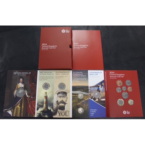 271 - 2014 14-coin brilliant uncirculated annual set featuring both definitive and commemorative issues in... 