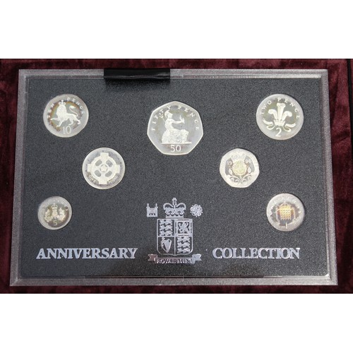 283 - 1996 Silver Anniversary proof 7-coin collection. Comprises £1 to 1p coins struck in sterling silver ... 