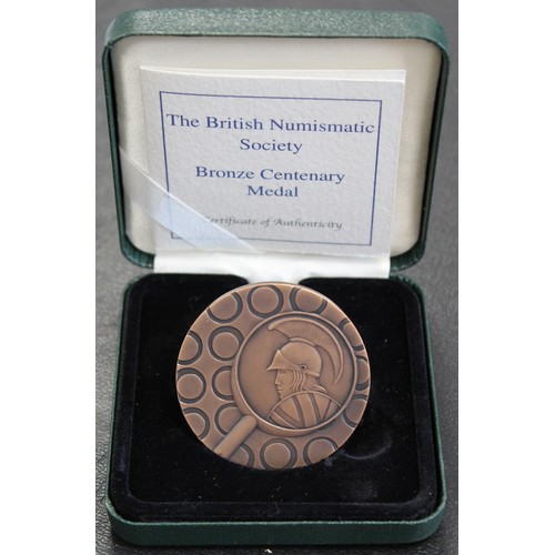 322 - 2003 British Numismatic Society Centenary Medal struck in bronze by the Royal Mint. As issued, FDC, ... 