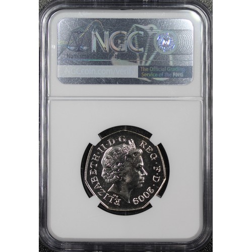 11 - TOP POP 2009 Blue Peter Olympic 50p, NGC MS69PL, Elizabeth II. Highly desirable coin, minted in cele... 