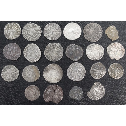 18 - A selection of hammered detector finds, mainly comprised of Edward I to Edward III pennies. Mixed gr... 