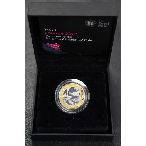 273 - 2012 Silver piedfort proof £2, Elizabeth II. Struck to commemorate the Handover to Rio from the Lond... 