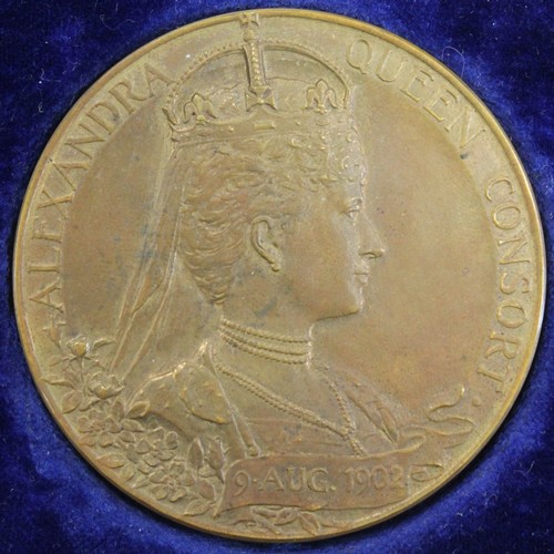 23 - 1902 Edward VI coronation medal in bronze. A couple of surface spots otherwise much as issued. In or... 