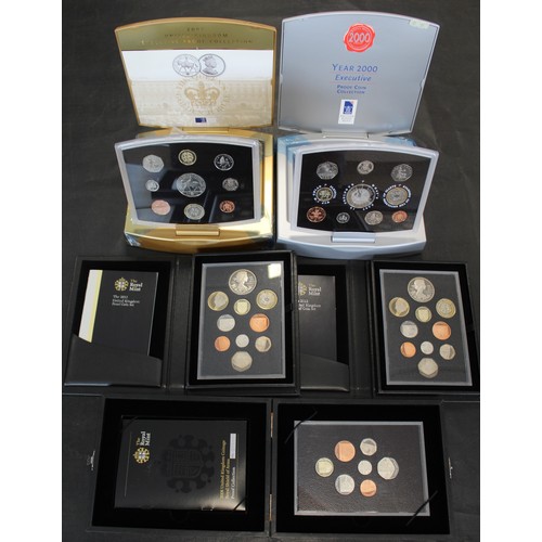 281 - Royal Mint proof sets (5) comprising 2000 Executive Set, 2002 Golden Jubilee Executive Set, 2008 Shi... 