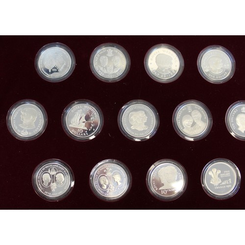 305 - The 1981 Silver proof Royal Marriage Commemorative Coin Collection by the Royal Mint. A selection of... 