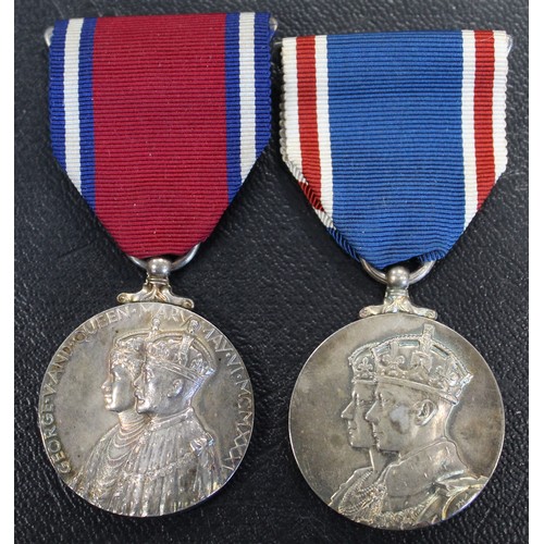 24 - 1935 Silver Jubilee medal, George V, and 1937 Coronation medal, George VI. Originally presented to p... 