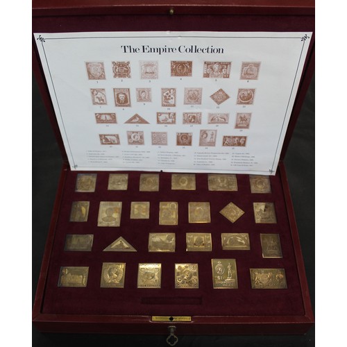 309 - The Empire Collection of silver replica stamps by Hallmark Replicas comprising 25 stamps from common... 