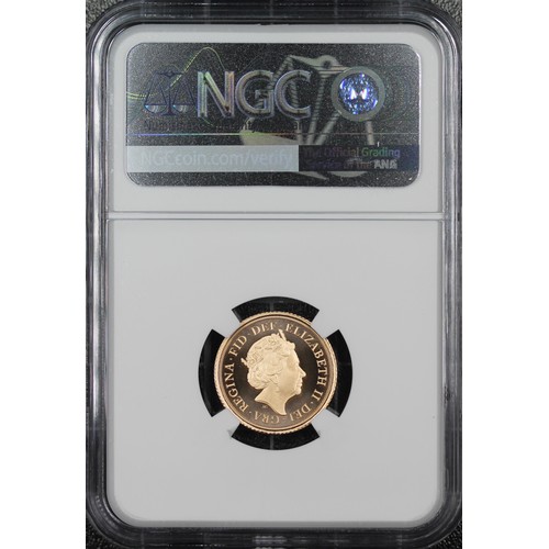 107 - NGC PF70 Ultra Cameo 2022 Proof half sovereign, Elizabeth II. Platinum Jubilee special reverse desig... 