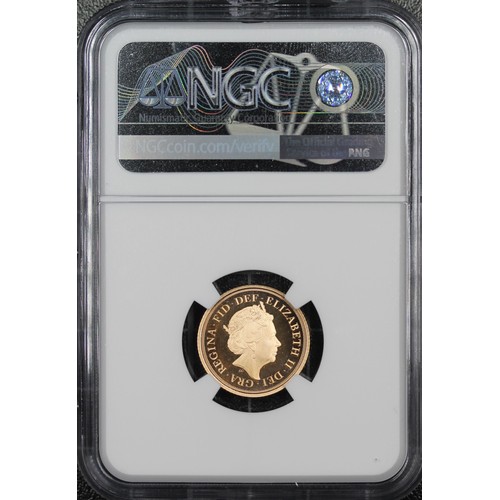 173 - NGC PF70 Ultra Cameo 2022 Proof half sovereign, Elizabeth II. Platinum Jubilee special reverse desig... 