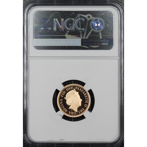 194 - NGC PF70 Ultra Cameo 2022 Proof half sovereign, Elizabeth II. Platinum Jubilee special reverse desig... 