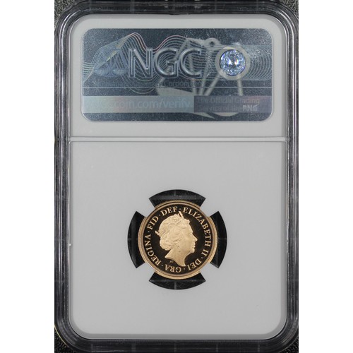 126 - NGC PF70 Ultra Cameo 2022 Proof half sovereign, Elizabeth II. Platinum Jubilee special reverse desig... 