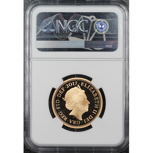 152 - NGC PF70 Ultra Cameo 2017 Proof double sovereign/two pounds, Elizabeth II. Special reverse design co... 