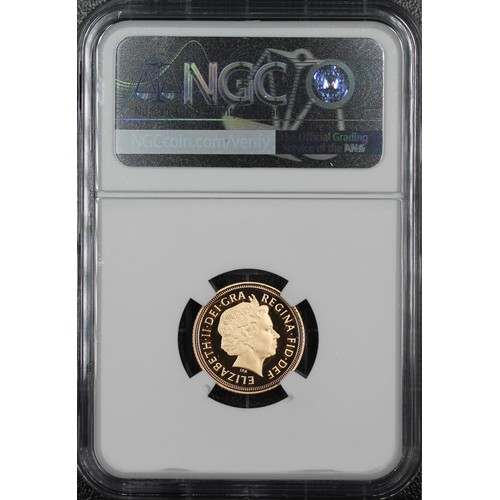 123 - NGC PF70 Ultra Cameo 2012 Proof half sovereign, Elizabeth II. Special reverse with stylised St. Geor... 